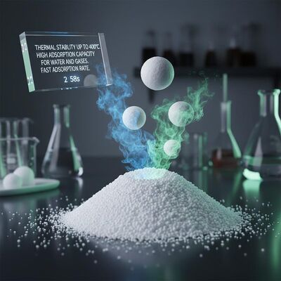 熱安定性 400°Cまで 水とガスの吸収能力が高い分子シート吸着剤 迅速な吸着率 2*58s